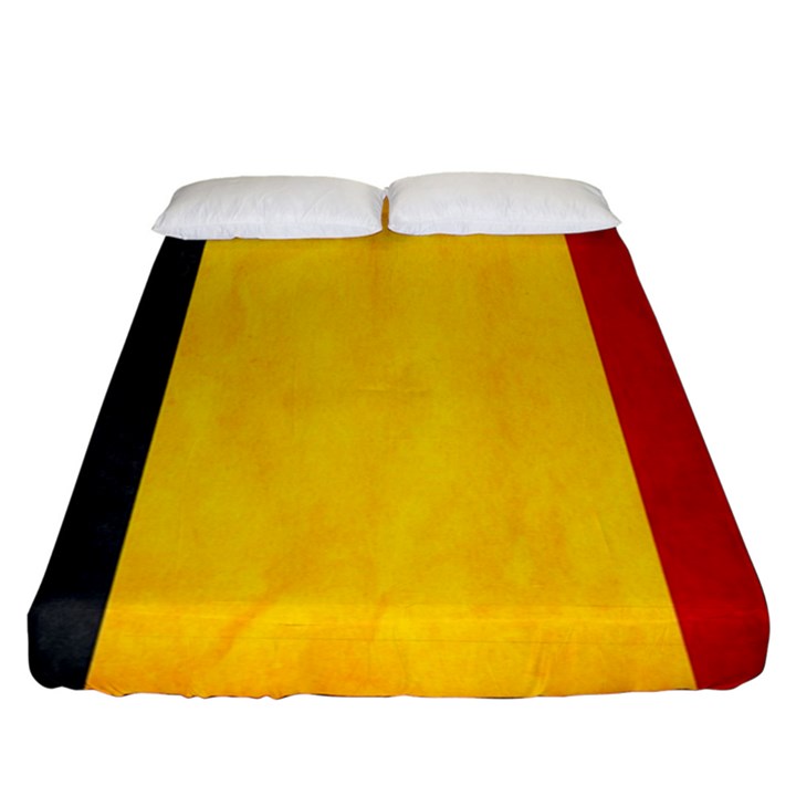 Belgium Flag Fitted Sheet (King Size)