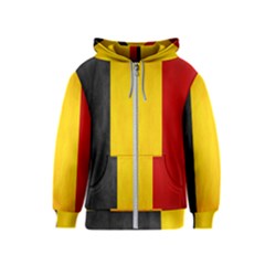 Belgium Flag Kids  Zipper Hoodie by Valentinaart