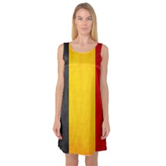 Belgium Flag Sleeveless Satin Nightdress by Valentinaart