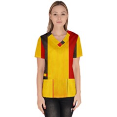 Belgium Flag Scrub Top by Valentinaart