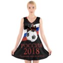 Russia Football World Cup V-Neck Sleeveless Skater Dress View1