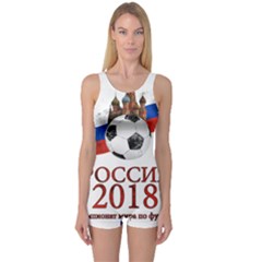 Russia Football World Cup One Piece Boyleg Swimsuit by Valentinaart