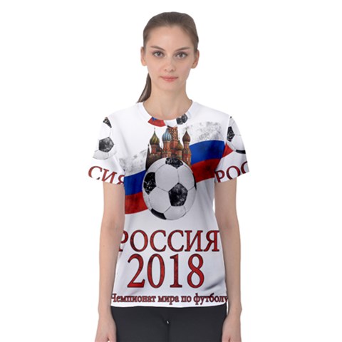 Russia Football World Cup Women s Sport Mesh Tee by Valentinaart