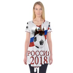 Russia Football World Cup Short Sleeve Tunic  by Valentinaart