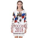 Russia Football World Cup Long Sleeve Chiffon Shift Dress  View1