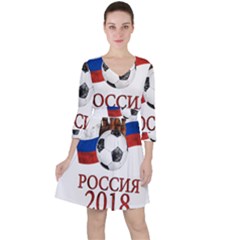 Russia Football World Cup Ruffle Dress by Valentinaart