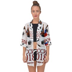 Russia Football World Cup Open Front Chiffon Kimono