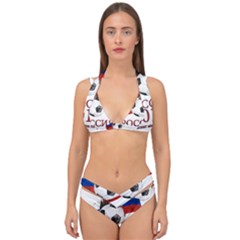 Russia Football World Cup Double Strap Halter Bikini Set by Valentinaart