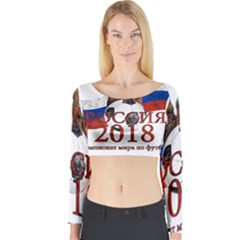 Russia Football World Cup Long Sleeve Crop Top by Valentinaart