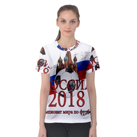 Russia Football World Cup Women s Sport Mesh Tee by Valentinaart