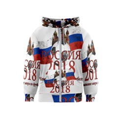 Russia Football World Cup Kids  Zipper Hoodie by Valentinaart