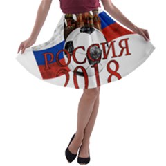 Russia Football World Cup A-line Skater Skirt by Valentinaart