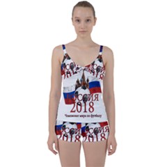 Russia Football World Cup Tie Front Two Piece Tankini by Valentinaart