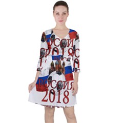 Russia Football World Cup Ruffle Dress by Valentinaart