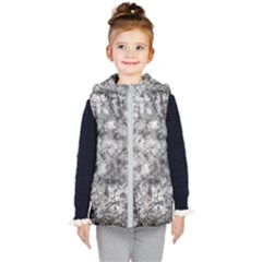 Grunge Pattern Kid s Hooded Puffer Vest