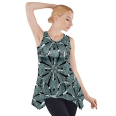 Modern Oriental Ornate Pattern Side Drop Tank Tunic by dflcprints