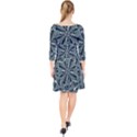 Modern Oriental Ornate Pattern Quarter Sleeve Front Wrap Dress View2