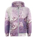 Wonderful Soft Violet Roses With Hearts Men s Zipper Hoodie View1