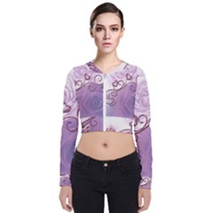 Wonderful Soft Violet Roses With Hearts Bomber Jacket by FantasyWorld7