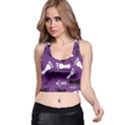 PURPLE Racer Back Crop Top View1