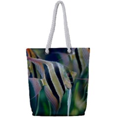 Angelfish 1 Full Print Rope Handle Tote (small) by trendistuff