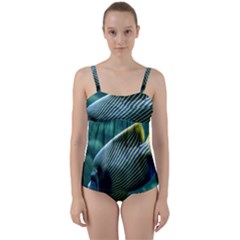 Angelfish 4 Twist Front Tankini Set by trendistuff