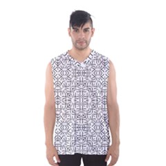 Black And White Ethnic Geometric Pattern Men s Basketball Tank Top by dflcprints