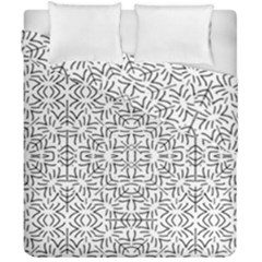 Black And White Ethnic Geometric Pattern Duvet Cover Double Side (california King Size) by dflcprints