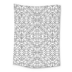 Black And White Ethnic Geometric Pattern Medium Tapestry by dflcprints