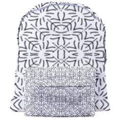 Black And White Ethnic Geometric Pattern Giant Full Print Backpack