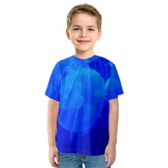 Blue Jellyfish 1 Kids  Sport Mesh Tee