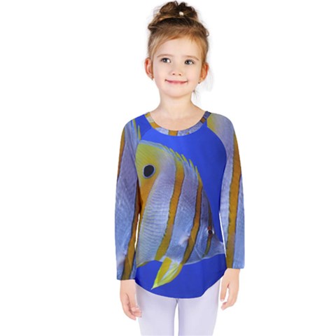 Butterfly Fish 1 Kids  Long Sleeve Tee by trendistuff