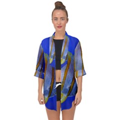 Butterfly Fish 1 Open Front Chiffon Kimono by trendistuff