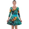 CLOWNFISH 3 Quarter Sleeve Skater Dress View1