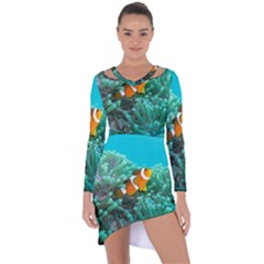 Clownfish 3 Asymmetric Cut-out Shift Dress by trendistuff