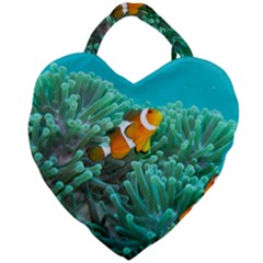 Clownfish 3 Giant Heart Shaped Tote by trendistuff