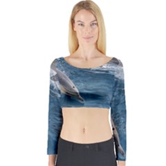 Dolphin 4 Long Sleeve Crop Top by trendistuff