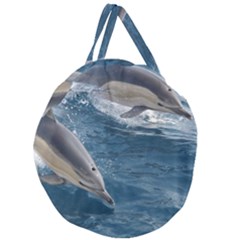 Dolphin 4 Giant Round Zipper Tote by trendistuff