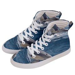 Dolphin 4 Women s Hi-top Skate Sneakers by trendistuff