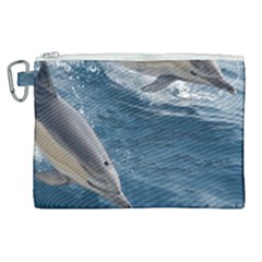 Dolphin 4 Canvas Cosmetic Bag (xl) by trendistuff