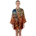 FIRE CORAL 1 Long Sleeve Kimono Robe View1