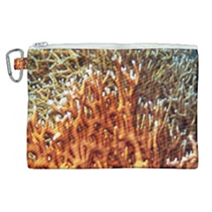 Fire Coral 1 Canvas Cosmetic Bag (xl) by trendistuff