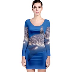 GREAT WHITE SHARK 5 Long Sleeve Bodycon Dress