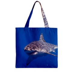 GREAT WHITE SHARK 5 Zipper Grocery Tote Bag