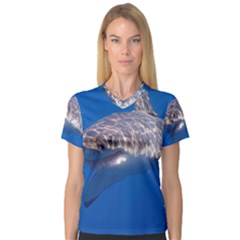 GREAT WHITE SHARK 5 V-Neck Sport Mesh Tee