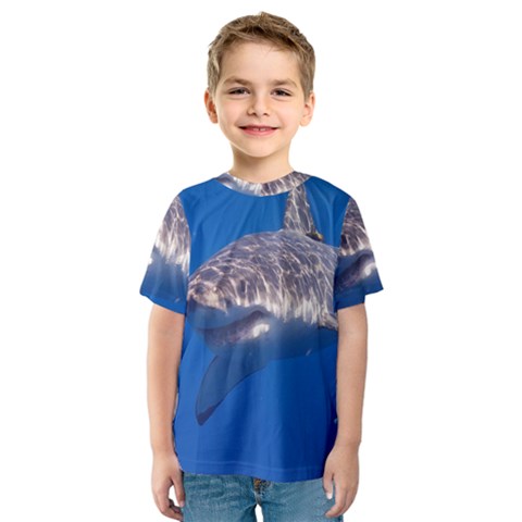 Great White Shark 5 Kids  Sport Mesh Tee by trendistuff