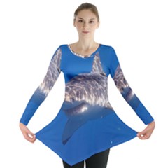 Great White Shark 5 Long Sleeve Tunic  by trendistuff