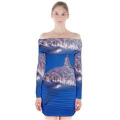 GREAT WHITE SHARK 5 Long Sleeve Off Shoulder Dress