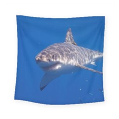 GREAT WHITE SHARK 5 Square Tapestry (Small)