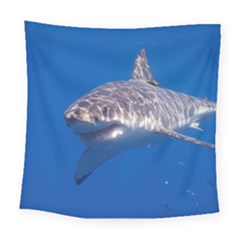 GREAT WHITE SHARK 5 Square Tapestry (Large)